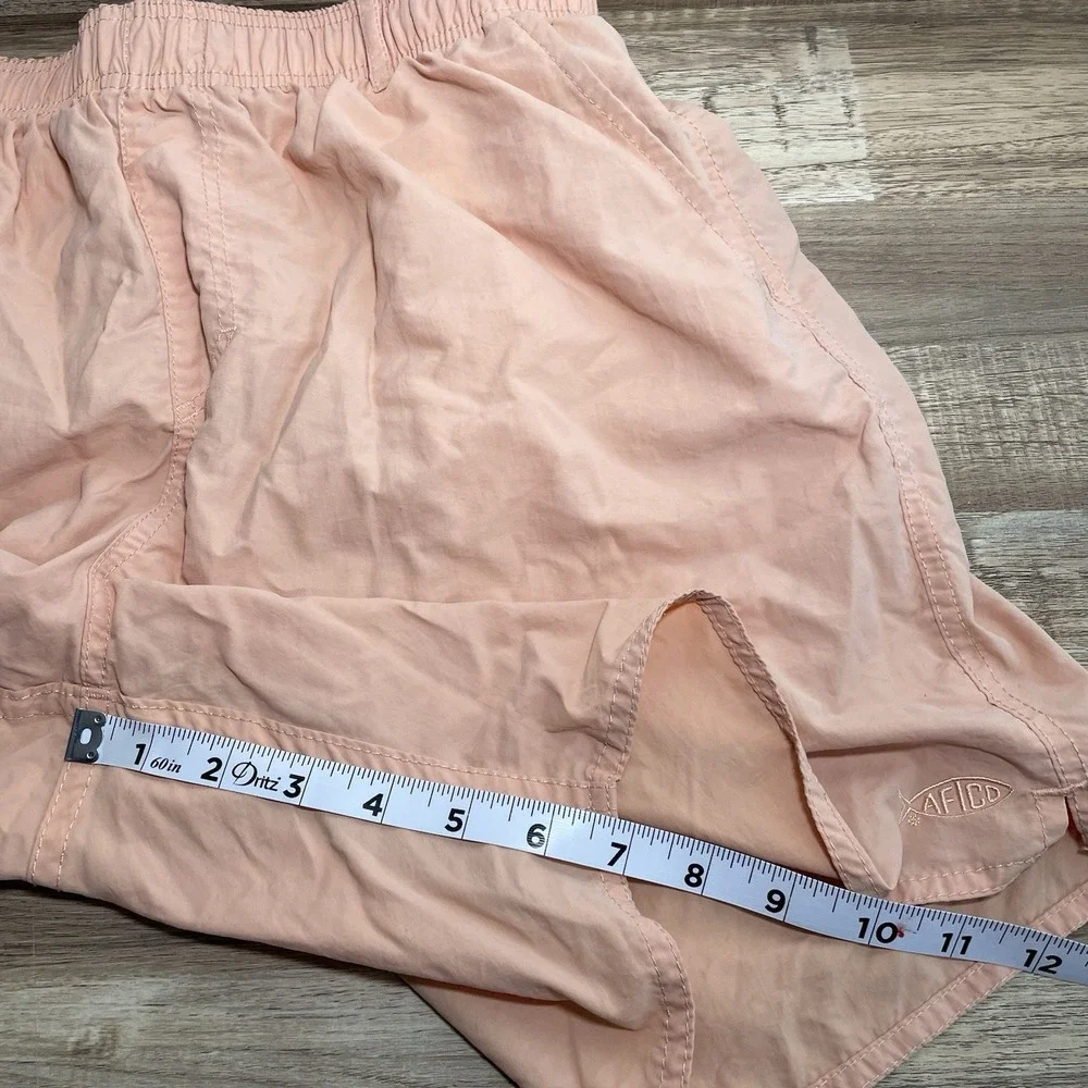 Aftco Swim Shorts Mens Medium Orange Performance Drawstring Mesh Lined 7